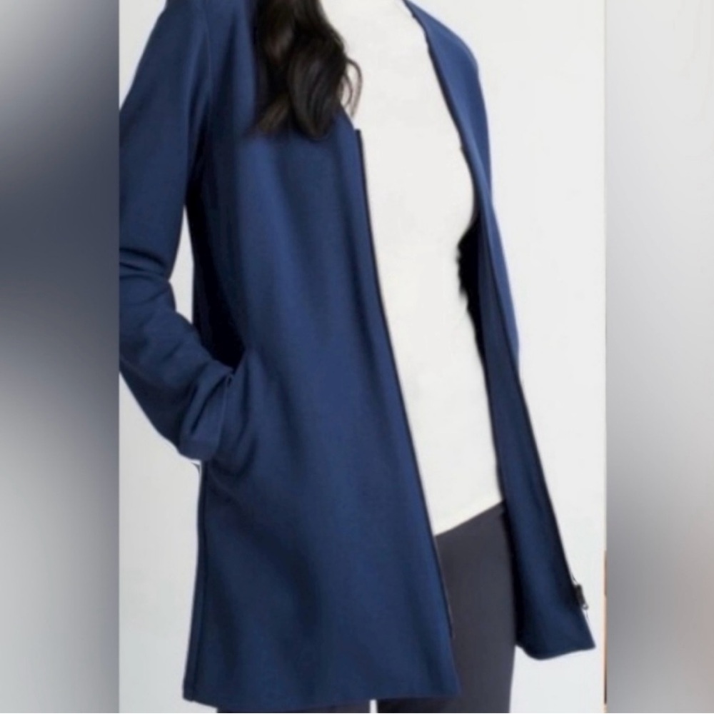 Kit and Ace Navy Blue Open Jacket